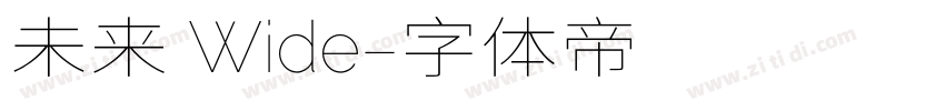 未来 Wide字体转换